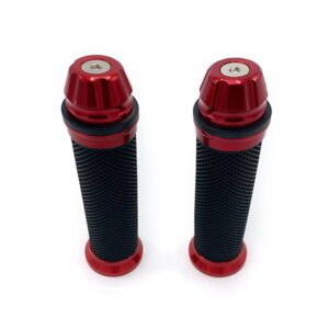 7/8" Motorcycle Handlebar Grips CNC Aluminum Rubber Hand Grip Universal - Image 3