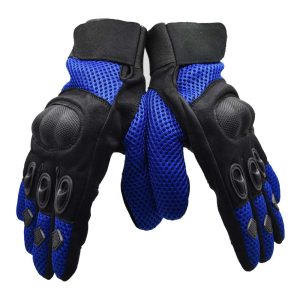 "Motorbike Mesh Gloves Blue"