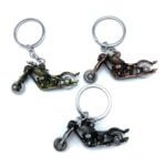 Motorcycle Key Chain Gold/Rose Gold/Silver Personality Skull Motorcycle Car Key Ring Charm Bag Pendant Gift Keychain Jewelry