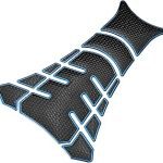 Motorcycle Tank Pad Protector Sticker PVC Rubber Black Blue - Image 4