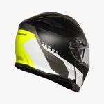 MOTORCYCLE HELMET ORIGINE DELTA MATT FLOU YELLOW-BLACK-MODULAR