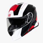 MOTORCYCLE HELMET ORIGINE DELTA GLOSS RED-WHITE-MODULAR