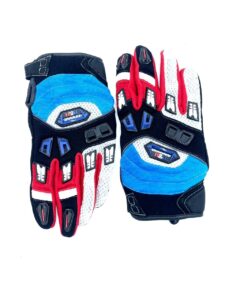 Motorcycle Summer Mesh Gloves with Rubber Knuckle Protection & Anti-Slip Leather Grip - Image 4