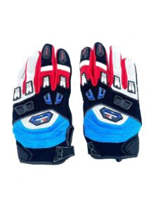 Motorcycle Summer Mesh Gloves with Rubber Knuckle Protection & Anti-Slip Leather Grip